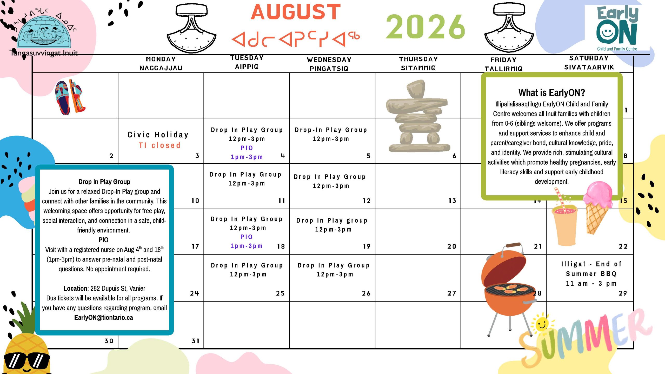 August 2026 Monthly Calendar